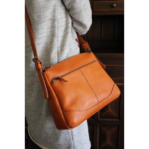 ショルダーバッグ　本革　軽量　No.1516レンガリミテッドエディション