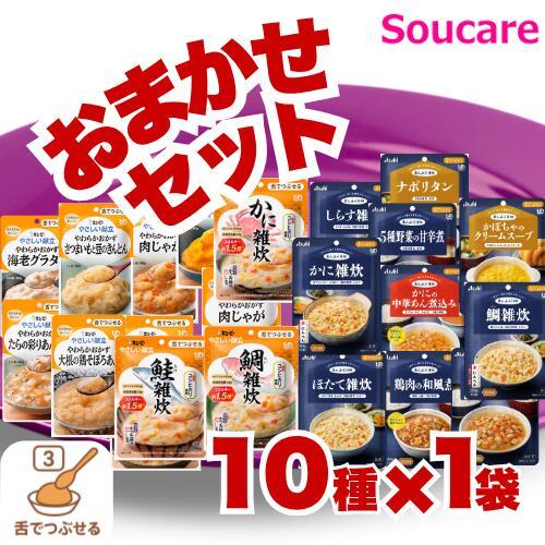 噛まずにOK！ 舌でつぶせる 区分3 はじめてのおまかせ介護食セット 10種×1袋 キューピー やさ...