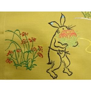 宗sou たつむら製 鳥羽絵錦織出し袋帯 リサイクル 着 109 237 9 154