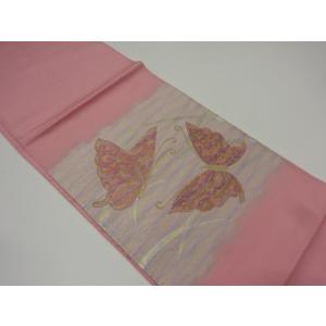 ys6992229; 宗sou 蝶模様織り出し袋帯（材料）【アンティーク】【着】｜sou