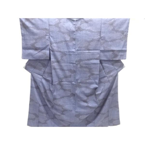 ys7573763; 宗sou 重要無形文化財本場結城紬80亀甲　雲模様織り出し着物【着】