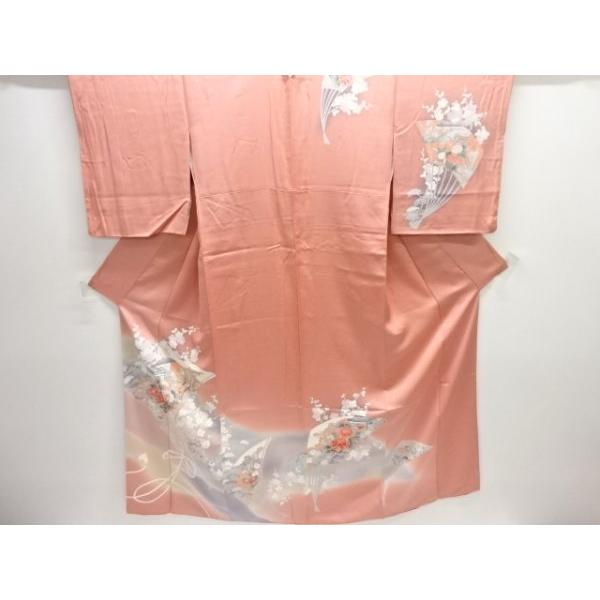 ys7829969; 宗sou 扇に屋敷・鴛鴦模様刺繍訪問着【着】