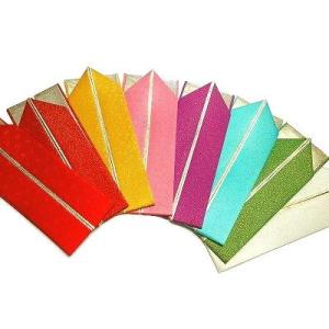 正絹重ね襟 重ね衿 伊達襟 ４way 金加工 金通し/金無地