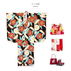 七五三 着物 7歳 正絹 着物セット 七才 紅...の詳細画像2