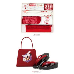 七五三 着物 7歳 正絹 着物セット 七才 紅...の詳細画像4
