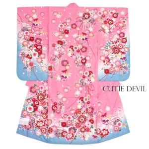 SOUBIEN（創美苑） 七五三 着物 7歳 正絹 着物セット 七才 紅一点 山吹