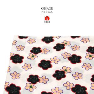 帯揚げ 日本の絹 白 ホワイト 赤 レッド 梅 花 正絹 丹後ちりめん カジュアル 帯上げ 帯あげ 和装小物 日本製 SOUBIEN（創美苑） 帯揚げ 日本の絹 白 ホワイト 赤 レッド 梅 花 正絹