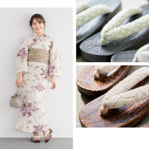 下駄 レディース レース 浴衣向け 夏 茶 黒...の詳細画像2