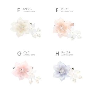 髪飾り 浴衣 花 フェイクパール 子供 クリッ...の詳細画像5