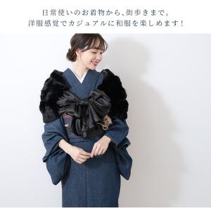 デニム 着物 レディース 単衣 選べる2色 青...の詳細画像3