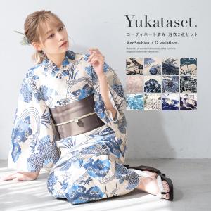 新品☆呉服屋♪大人上品な縞柄スレンダー夏着物　浴衣３点セット 新品☆呉服屋♪高級綿絽！大人清楚な椿 スレンダー夏着物 浴衣3