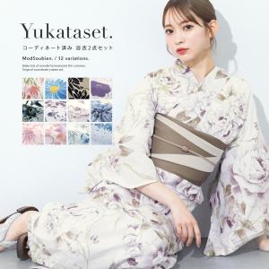 浴衣 セット レディース 大人 兵児帯 夏 2点...の商品画像