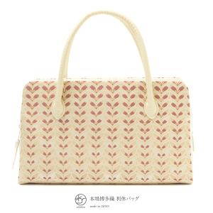 バッグ 薄茶色 双葉 正絹 筑前博多織 利休バッグ 和洋兼用 カジュアル かばん 鞄 日本製 送料無...