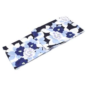 浴衣 レディース 単品 bonheur saisons ボヌールセゾン 濃紺 ネイビー 白 ホワイト...