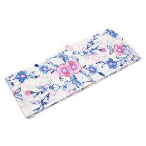 浴衣 レディース 単品 bonheur saisons ボヌールセゾン 白 アイボリー 青 ブルー ...