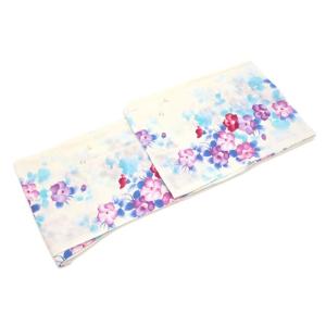 浴衣 レディース 単品 bonheur saisons ボヌールセゾン 白 アイボリー 水色 ブルー...