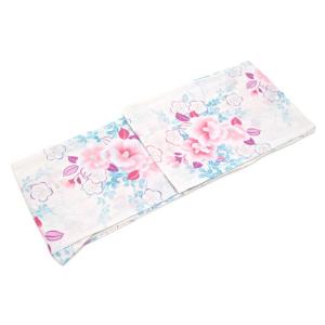 浴衣 レディース 単品 bonheur saisons ボヌールセゾン 白 アイボリー ピンク 椿 ...