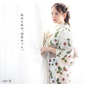 浴衣セット プチプラ 浴衣 3点セット レディ...の詳細画像1
