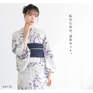 浴衣セット プチプラ 浴衣 3点セット レディ...の詳細画像1