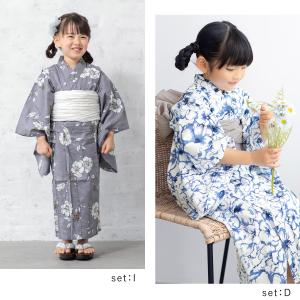 浴衣セット キッズ プチプラ 子供浴衣 2点セ...の詳細画像2