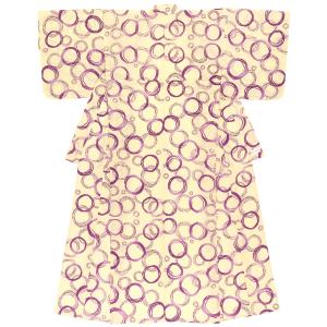 浴衣 レディース セット レトロ 浴衣セット 大人 3点セット クリーム系