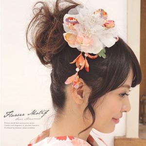 SOUBIEN（創美苑） 髪飾り 2点セット 桃色 ピンク 菊 ガーベラ 花 房紐