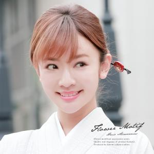 SOUBIEN（創美苑） 前櫛・平打簪セット 透明 クリア 白 ホワイト 花菱