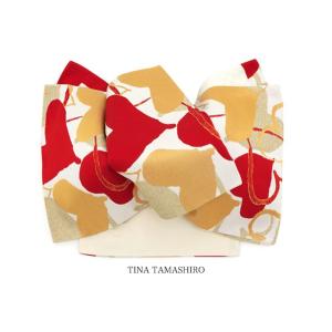 訳あり 袋帯 未仕立て 志都香 銀色 シルバー 茶色 黄色 唐花 幸菱 亀甲