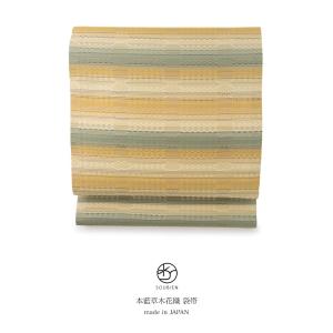 袋帯 未仕立て 黒 馬 草花 京都西陣織 絹 焼箔紬 佐々木染織 証紙