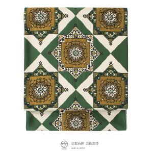 訳あり 袋帯 未仕立て 灰色 グレー 薄紫色 グラデーション 縞 兎