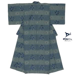 着物 デニム 洗える着物 単衣 井原デニムきもの 紺系 ネイビー 市松 菱 杉綾 パッチ 綿 岡山デニム ハンドメイド LAK-GIZAR 日本製 DENIM KIMONO 青木被服 仕立て上がり レディース カジュアル M L【送料無料】 デニム 着物 洗える着物 井原デニムきもの 紺系 ネイビー 市松 菱 杉綾