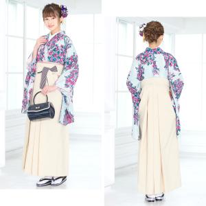 レンタル 卒業式 袴 女性 袴セット 水色 ラ...の詳細画像1