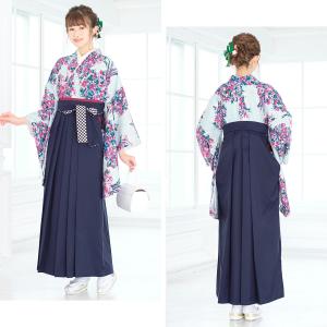 レンタル 卒業式 袴 女性 袴セット 水色 ラ...の詳細画像1