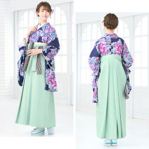 レンタル 卒業式 袴 女性 袴セット 紺 ネイ...の詳細画像1