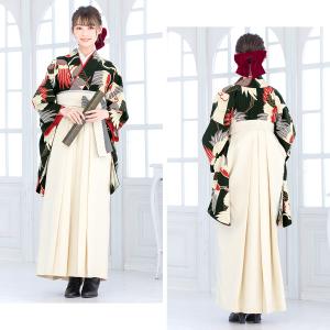 レンタル 卒業式 袴 女性 袴セット 黒 ブラ...の詳細画像1