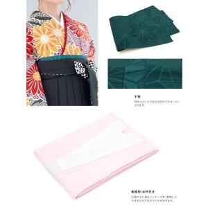 レンタル 卒業式 袴 女性 袴セット 濃緑 赤...の詳細画像3