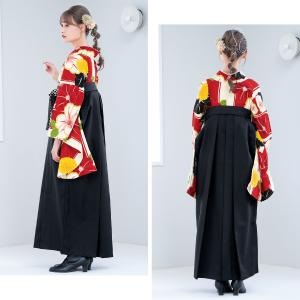 レンタル 卒業式 袴 女性 袴セット 赤 黒 ...の詳細画像1