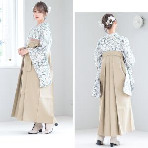 レンタル 卒業式 袴 女性 袴セット 白 グレ...の詳細画像1