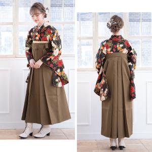 レンタル 卒業式 袴 女性 袴セット 黒 モカ...の詳細画像1