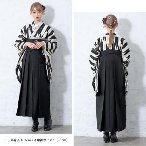 レンタル 卒業式 袴 女性 袴セット 黒 ブラ...の詳細画像1