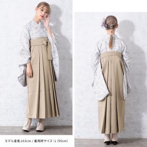 レンタル 卒業式 袴 女性 袴セット 白 グレ...の詳細画像1