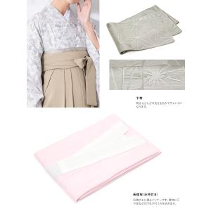 レンタル 卒業式 袴 女性 袴セット 白 グレ...の詳細画像3