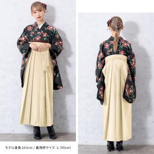 レンタル 卒業式 袴 女性 袴セット 黒 ブラ...の詳細画像1