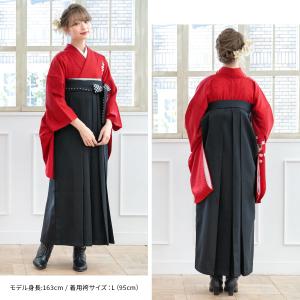 レンタル 卒業式 袴 女性 袴セット 赤 レッ...の詳細画像1