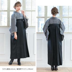 レンタル 卒業式 袴 女性 袴セット 黒 ブラ...の詳細画像1
