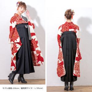 レンタル 卒業式 袴 女性 袴セット 赤 レッ...の詳細画像1