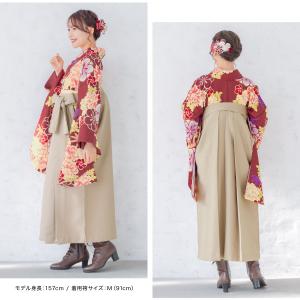 レンタル 卒業式 袴 女性 袴セット 赤茶 レ...の詳細画像2