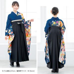 レンタル 卒業式 袴 女性 袴セット 青 ブル...の詳細画像1