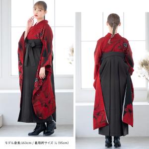レンタル 卒業式 袴 女性 袴セット 赤 レッ...の詳細画像1