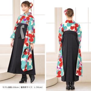 レンタル 卒業式 袴 女性 袴セット 水色 ブ...の詳細画像1